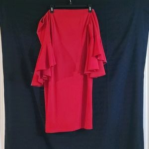 Red interview dress